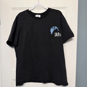Rhude Black Graphic T-Shirt Mountain Logo Size L Made in USA